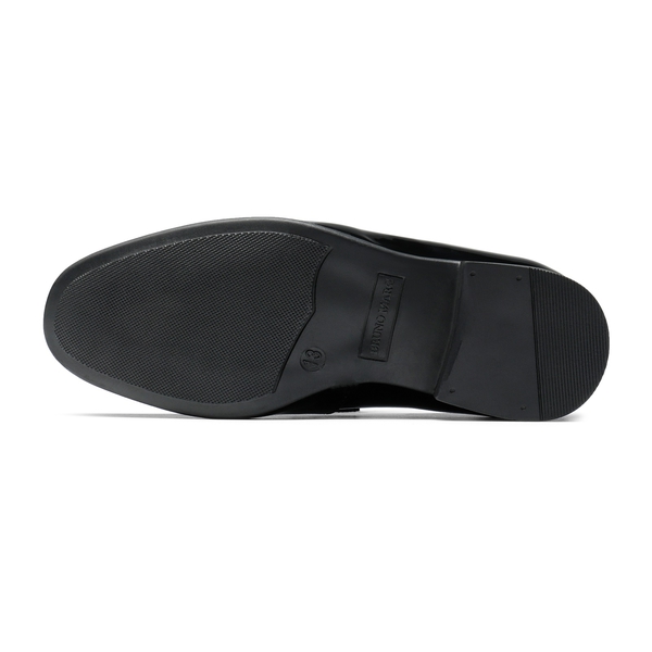 Boys' Slip-On Formal Dress Loafers - BRIGHT BLACK - 3